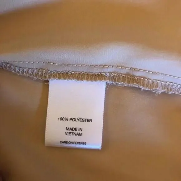 New York & Company Gold Silky Shirt - Size S - Picture 4 of 6